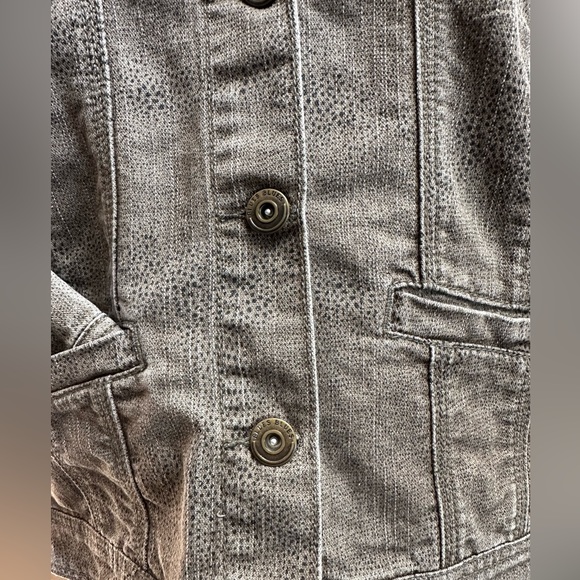 Brown Bacinni sz LG denim jacket snake print - Picture 4 of 9